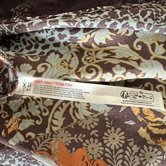 Free People Brown Floral Lace Slip Dress - Picture 9 of 12